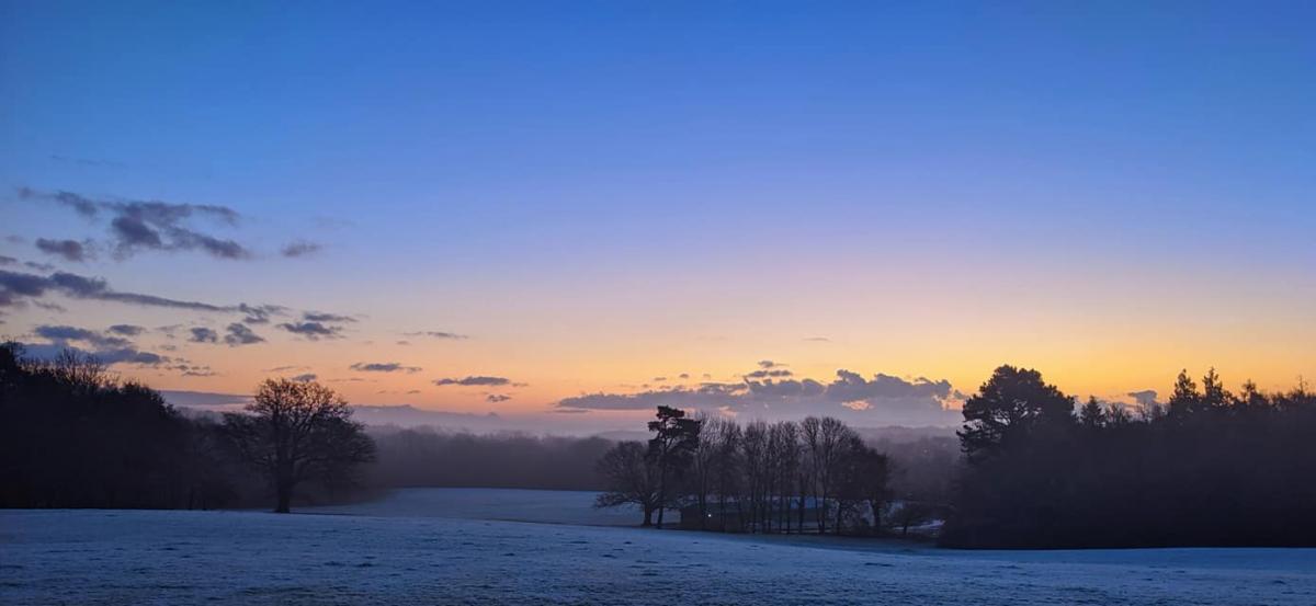 Early on a frosty morning at East Court. Courtesy of Stuart Webber